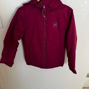 Billabong Maroon Ski Jacket with Logo